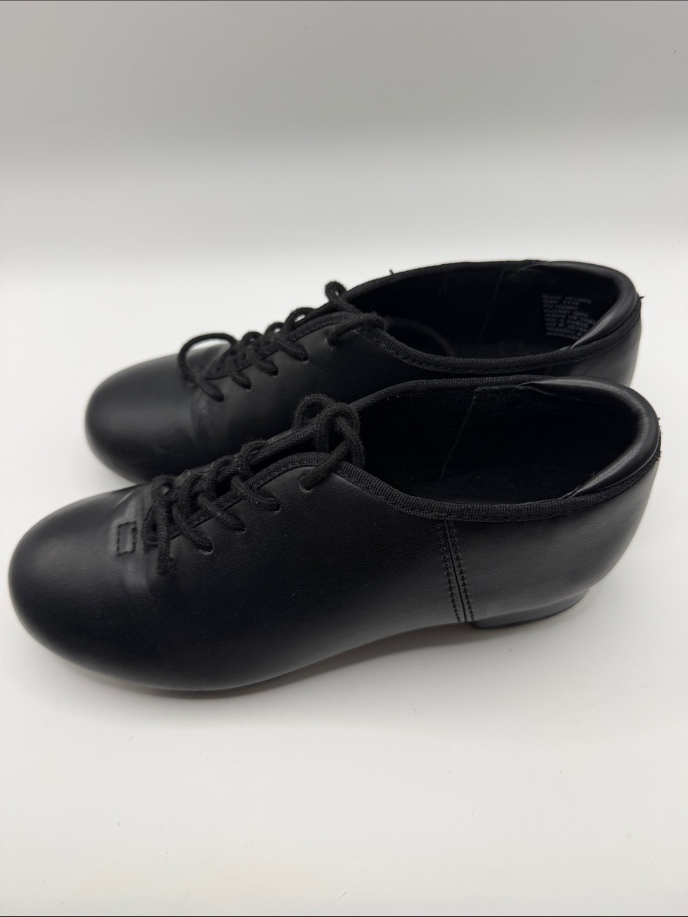 Weissman kids Black Lace-Up Tap Shoes